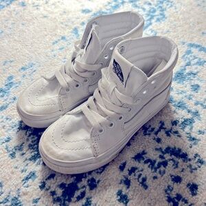High top white old skool vans little kids size 12